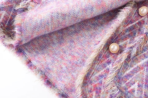 New Fashion Casual Autumn Winter Loose Tassel Panel V-Neck Button Thickened Jacket CODE: KAR2611