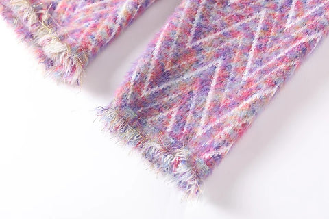 New Fashion Casual Autumn Winter Loose Tassel Panel V-Neck Button Thickened Jacket CODE: KAR2611