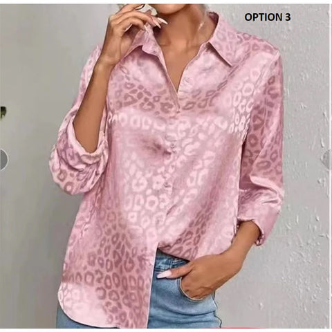 New Autumn Vintage Long Sleeves Leopard Print Loose Shirt CODE: KAR2612