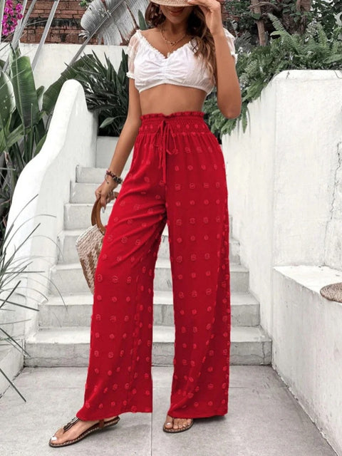 New Autumn Fashion High Waist Casual Wide Leg Chiffon Long Pant CODE: KAR2614