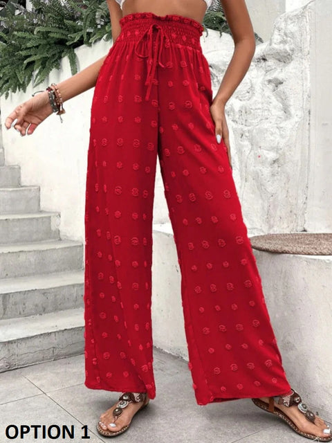 New Autumn Fashion High Waist Casual Wide Leg Chiffon Long Pant CODE: KAR2614