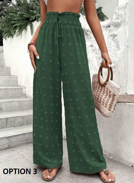 New Autumn Fashion High Waist Casual Wide Leg Chiffon Long Pant CODE: KAR2614