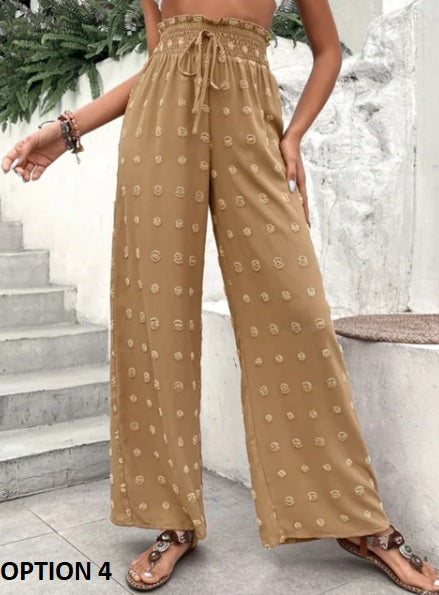New Autumn Fashion High Waist Casual Wide Leg Chiffon Long Pant CODE: KAR2614