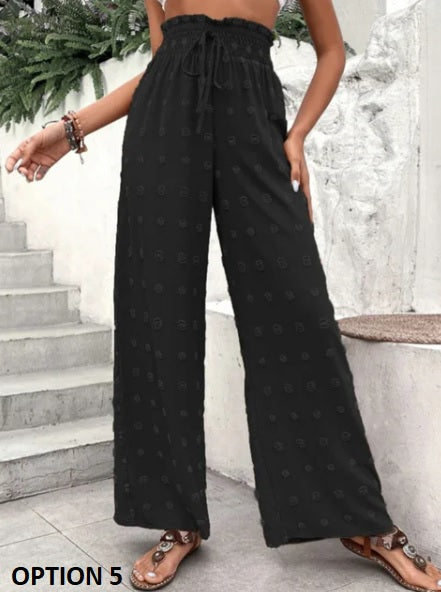 New Autumn Fashion High Waist Casual Wide Leg Chiffon Long Pant CODE: KAR2614