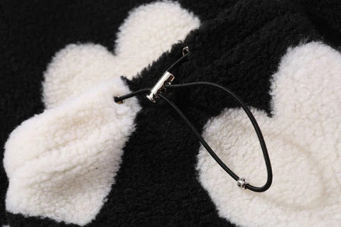 New Heart Full Print Plush Loose Long Sleeve Jacket CODE: KAR2615