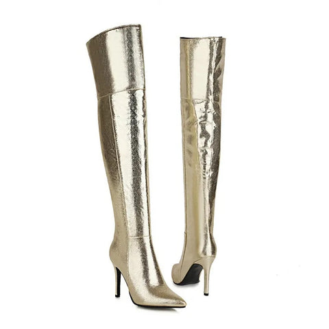 New Fashion Pointed Toe Zipper Knee Long Boot CODE: KAR2619