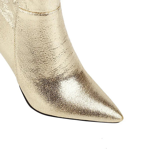 New Fashion Pointed Toe Zipper Knee Long Boot CODE: KAR2619
