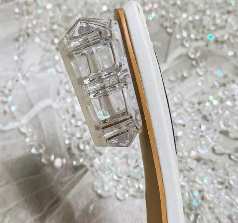 New Casual Crystal Full Diamonds Transparent Heel Sandal CODE: KAR2620