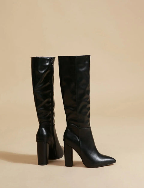 New Fashion Sexy Knee High Pointed Toe Square Long Boot CODE: KAR2626