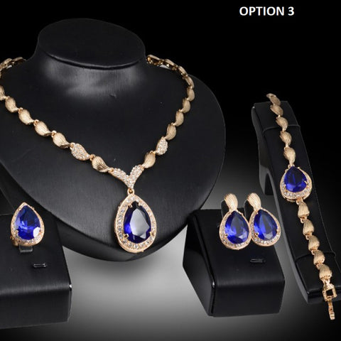 New 4-piece Drop jewel clavicle chain necklace CODE: KAR2632