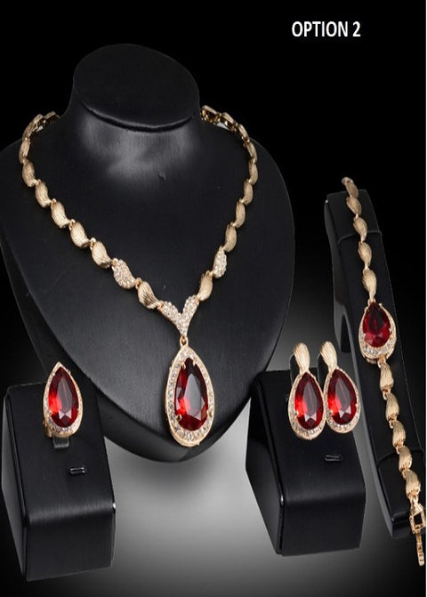 New 4-piece Drop jewel clavicle chain necklace CODE: KAR2632