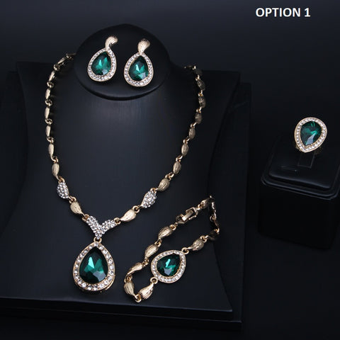New 4-piece Drop jewel clavicle chain necklace CODE: KAR2632