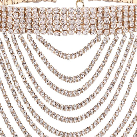 New Multi-layer Crystal Rhinestone Collare Chokers Necklace CODE: KAR2635