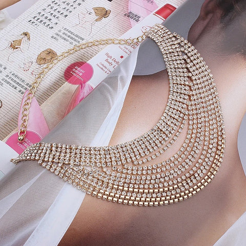 New Multi-layer Crystal Rhinestone Collare Chokers Necklace CODE: KAR2635