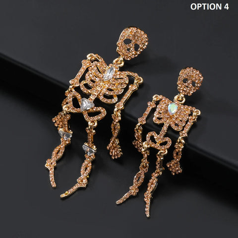 New Luxury Halloween Skull Statement Earring CODE: KAR2638