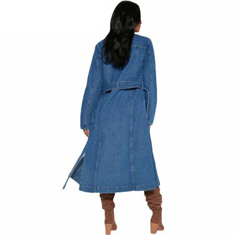New Autumn Winter Single-breasted Casual Loose Cloak With Belt Double Pockets Outerwear CODE: KAR2639