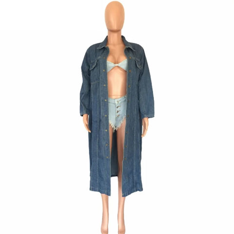 New Autumn Winter Single-breasted Casual Loose Cloak With Belt Double Pockets Outerwear CODE: KAR2639