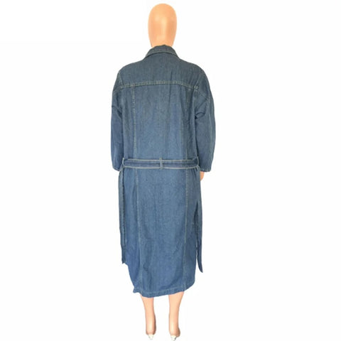 New Autumn Winter Single-breasted Casual Loose Cloak With Belt Double Pockets Outerwear CODE: KAR2639
