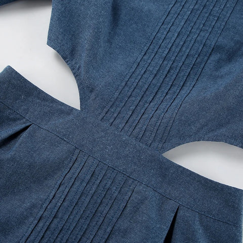 New Elegant Short Sleeve Hollow Out Ruffled Dress CODE: KAR2640