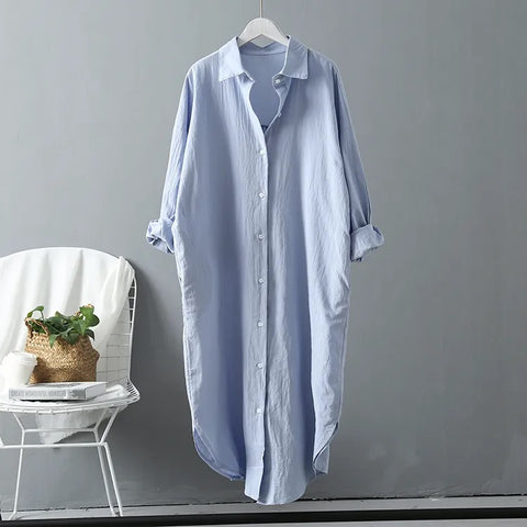 New Midi Robe Loose Shirt Dress CODE: READY1120