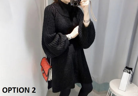 New Winter Languid Loose Knit Long Sleeves Pullover CODE: KAR2646