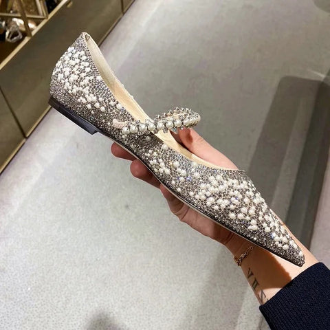 New Luxury Elegant Rhinestone Pumps Pointed Toe High Heel CODE: KAR2661