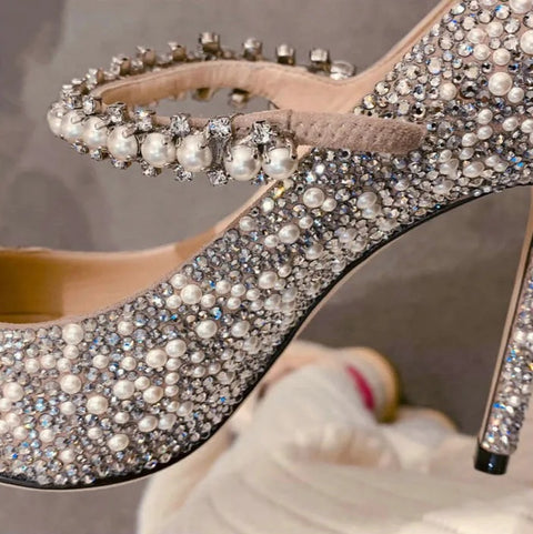 New Luxury Elegant Rhinestone Pumps Pointed Toe High Heel CODE: KAR2661