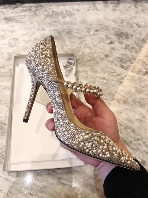 New Luxury Elegant Rhinestone Pumps Pointed Toe High Heel CODE: KAR2661