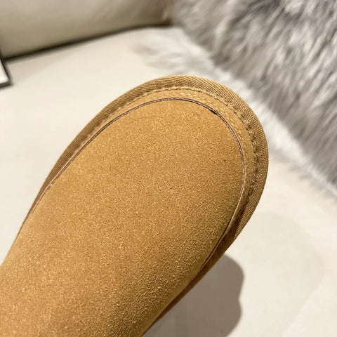 New Classic Suede Fur Plush Warm Slip-On Platform Ankle Boot CODE: KAR2663