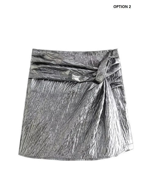 New Elegant Skort Pleated High Waist Knot Mini Skirt CODE: KAR2668