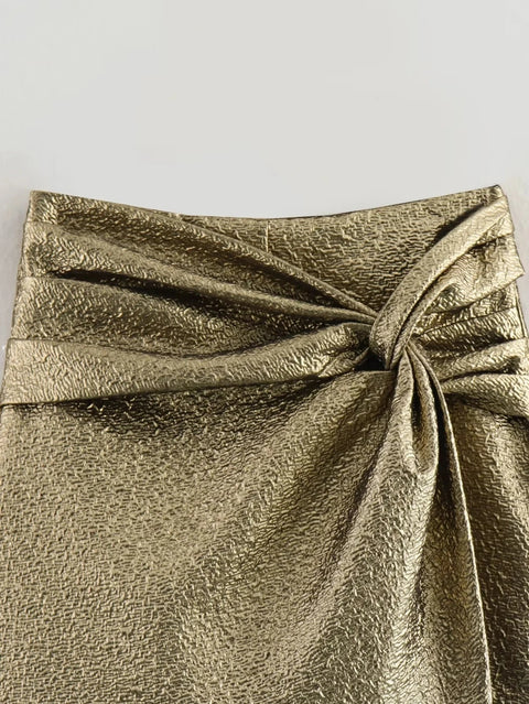 New Elegant Skort Pleated High Waist Knot Mini Skirt CODE: KAR2668