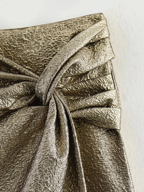 New Elegant Skort Pleated High Waist Knot Mini Skirt CODE: KAR2668
