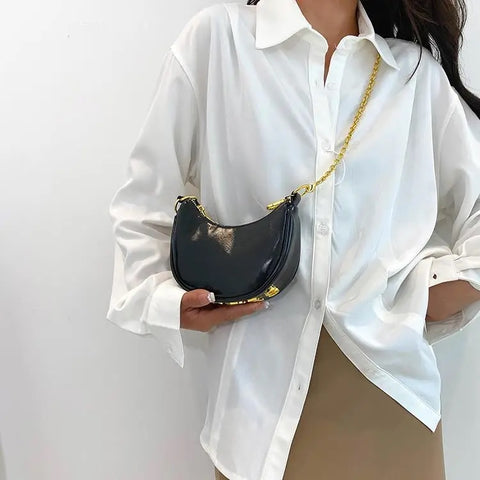 New Summer Fashion Luxury Designer Mini Saddle Chain Crossbody Bag CODE: KAR2669