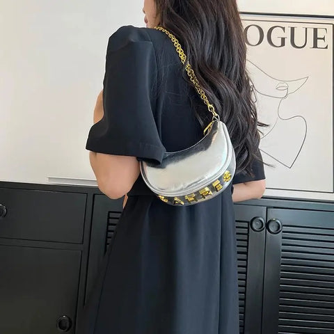 New Summer Fashion Luxury Designer Mini Saddle Chain Crossbody Bag CODE: KAR2669
