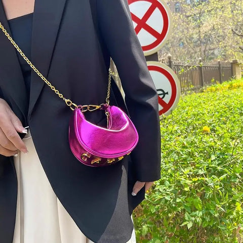 New Summer Fashion Luxury Designer Mini Saddle Chain Crossbody Bag CODE: KAR2669