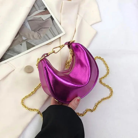 New Summer Fashion Luxury Designer Mini Saddle Chain Crossbody Bag CODE: KAR2669