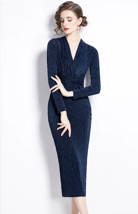 New Fashion Elegant Bodycon Midi  Dress CODE: KAR2675