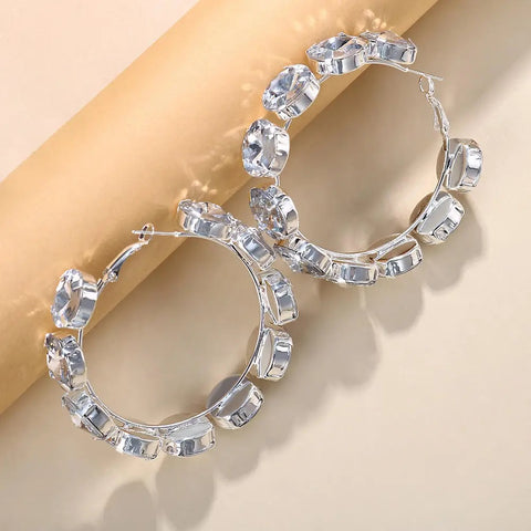 New Rhinestone Hoop Fashion Crystal Hot Selling Big Earring CODE: KAR2682