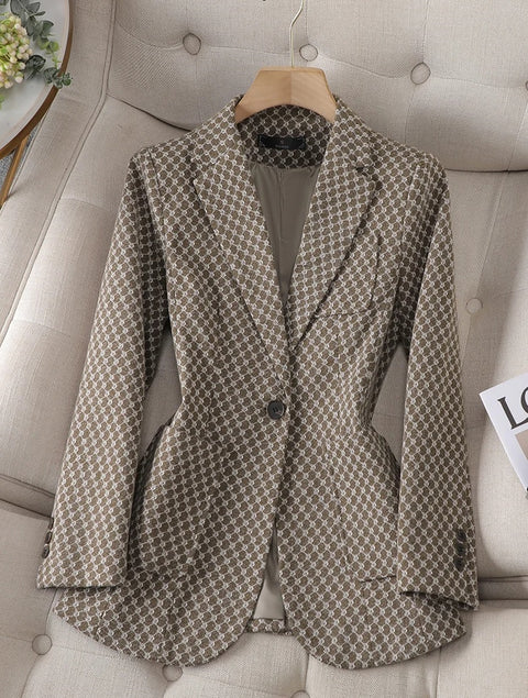 New Arrival Autumn Winter Casual Long Sleeve Single Button Slim Jacket CODE: KAR2683