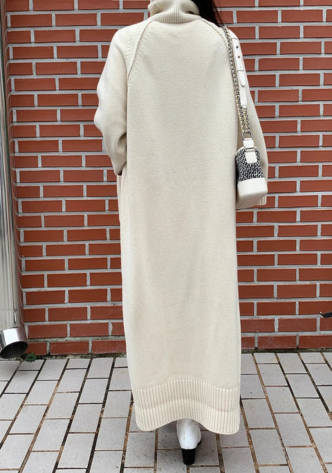 New Autumn Winter Fashion Turtleneck Long Sleeve Knitted High Split Dress CODE: KAR2687