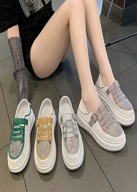 New Summer Fashion Crystal Breathable Thick Soled Sneakers Hollow Shoe CODE: KAR2689