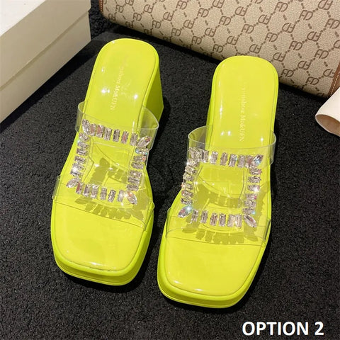 New Summer Open Toe Transparent Pump High Heel CODE: KAR2695