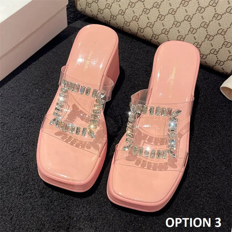 New Summer Open Toe Transparent Pump High Heel CODE: KAR2695