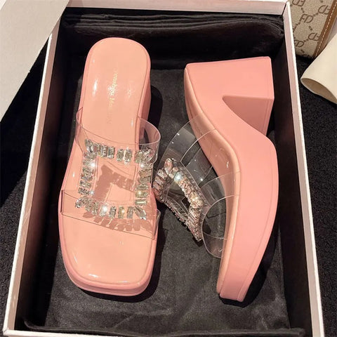 New Summer Open Toe Transparent Pump High Heel CODE: KAR2695
