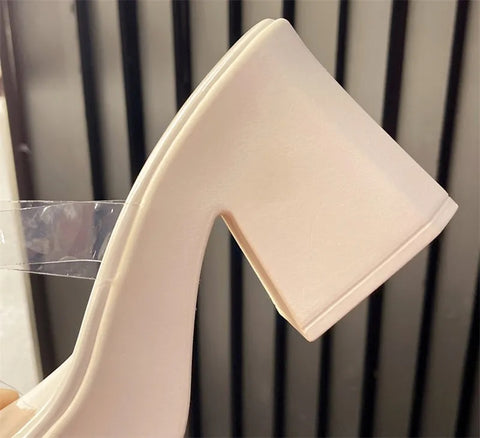 New Summer Open Toe Transparent Pump High Heel CODE: KAR2695