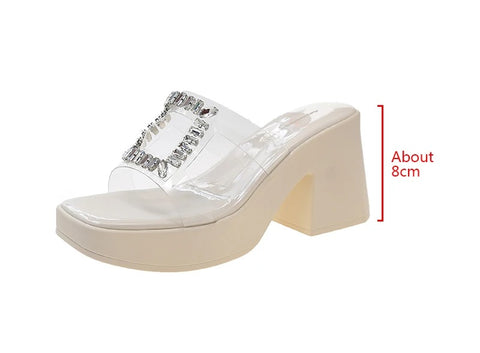 New Summer Open Toe Transparent Pump High Heel CODE: KAR2695
