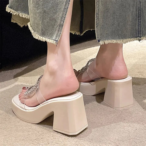 New Summer Open Toe Transparent Pump High Heel CODE: KAR2695