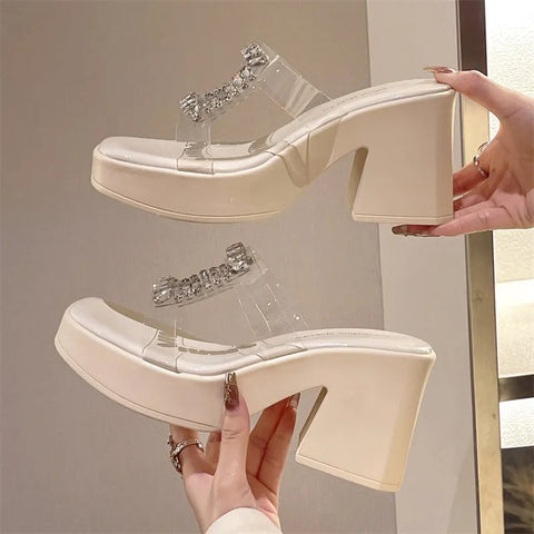 New Summer Open Toe Transparent Pump High Heel CODE: KAR2695