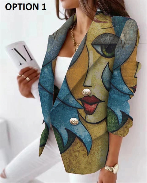 New  Fashion Elegance Long Sleeve Welt Pocket Double Breasted Outerwear CODE: KAR2698