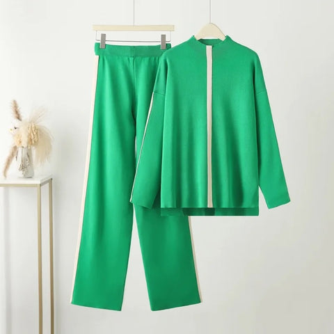 New Winter Fashion Turtleneck Sweater + Shaking Wide Leg 2 Pieces Set CODE: KAR2700